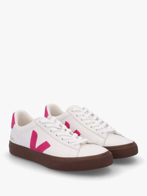 Campo Leather White Pink Bark Trainers