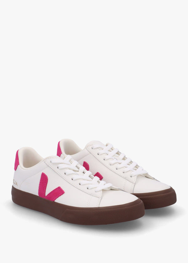 Campo Leather White Pink Bark Trainers