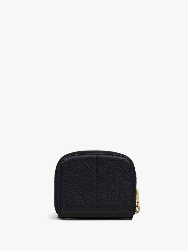 Medium Dukes Place Black Leather Zip Around Purse
