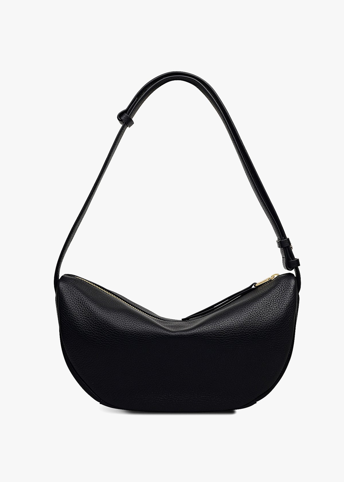 Medium Dukes Place Black Leather Sling Bag