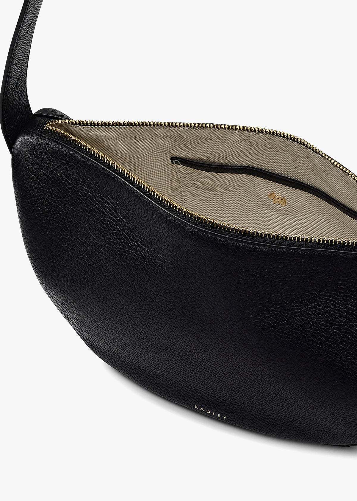 Medium Dukes Place Black Leather Sling Bag