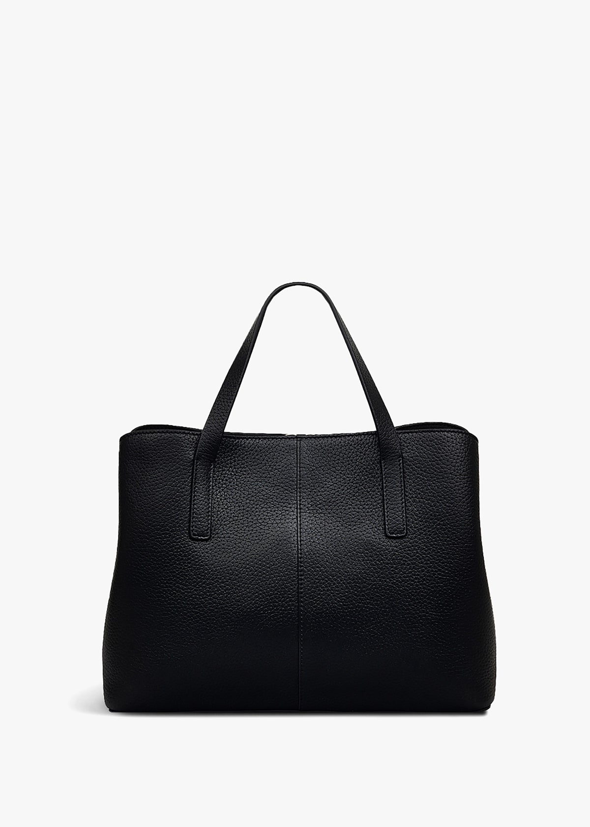 Medium Dukes Place Black Leather Grab Bag