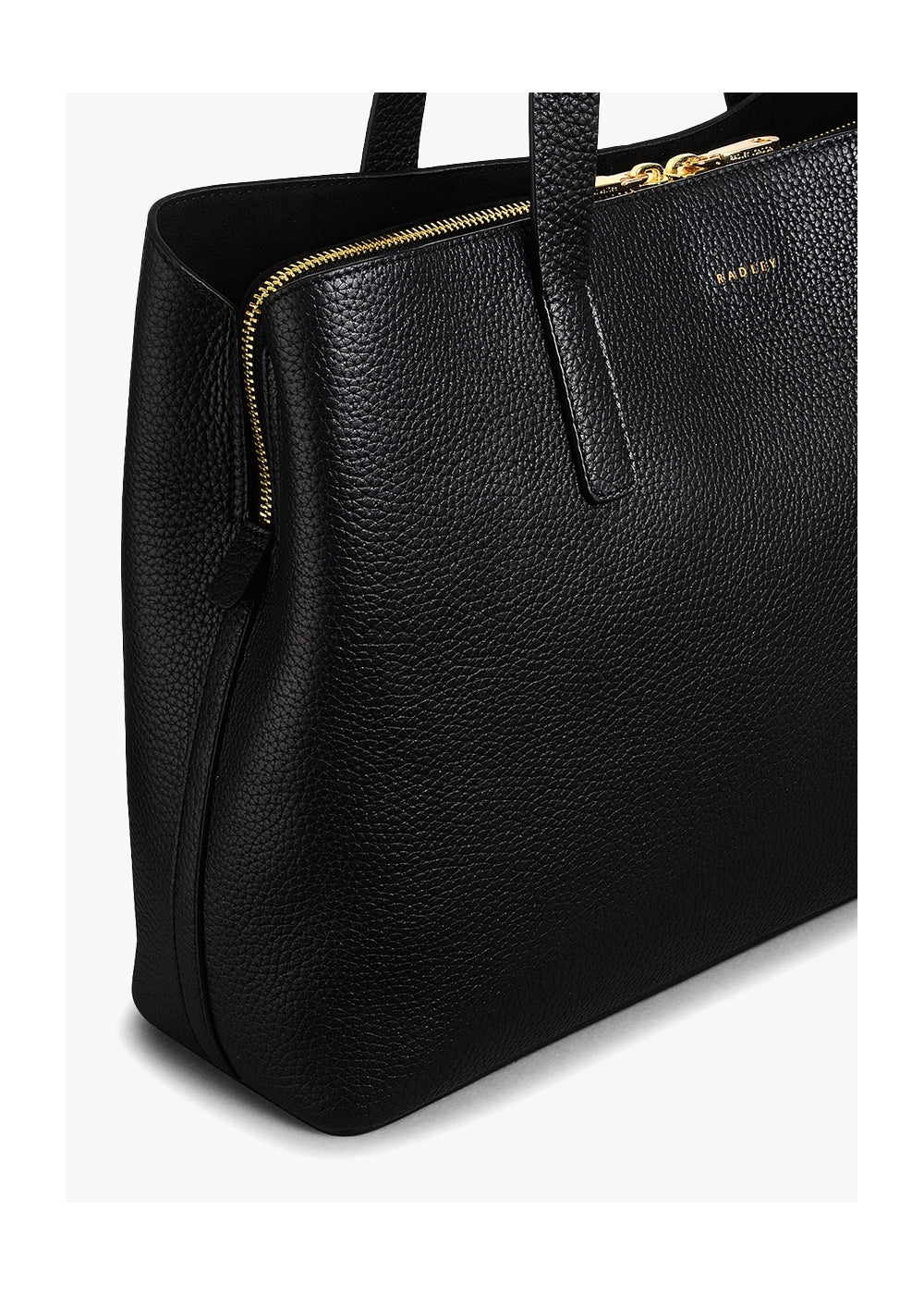 Large Dukes Place Black Leather Shoulder Workbag