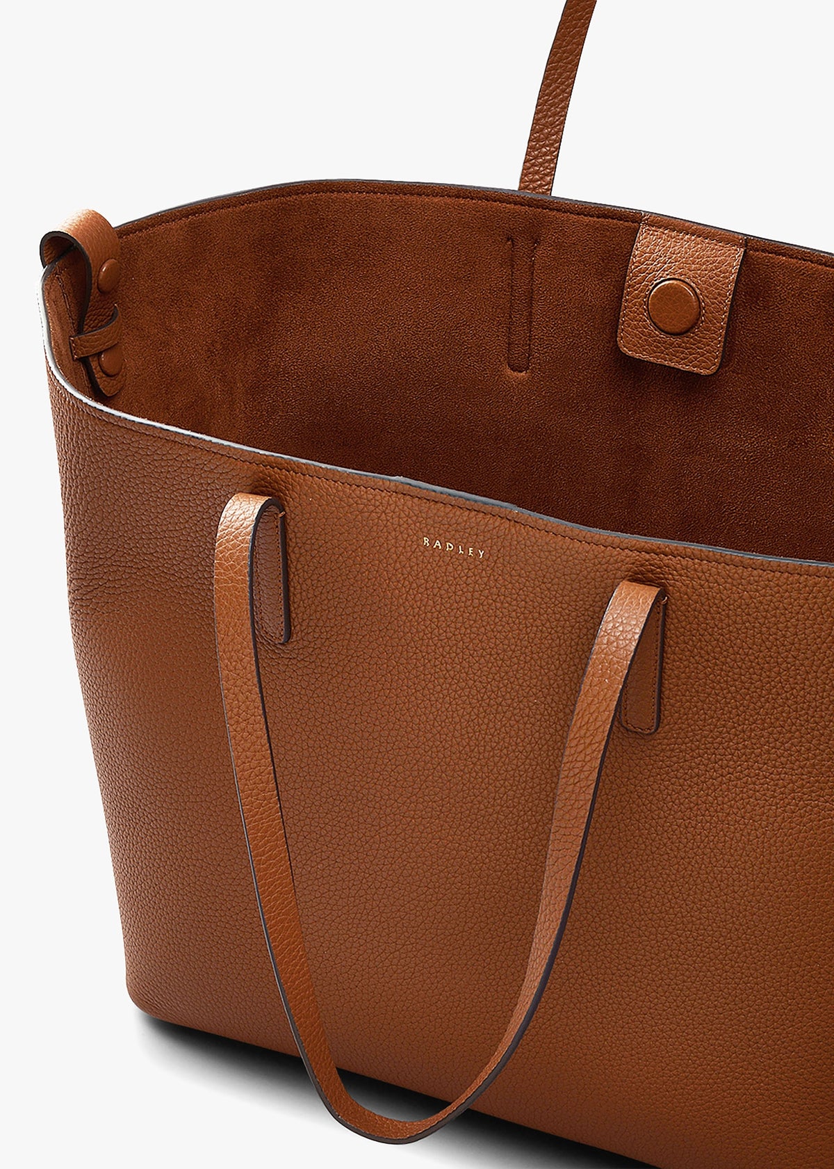 Large Dukes Place Open Top Saddle Leather Tote Bag