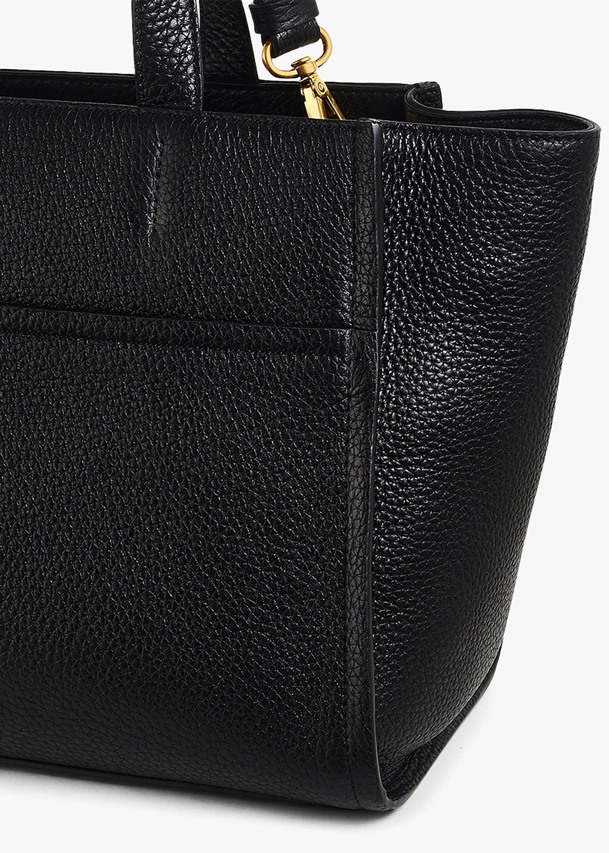 Medium Oak Black Street Saddle Leather Grab Bag