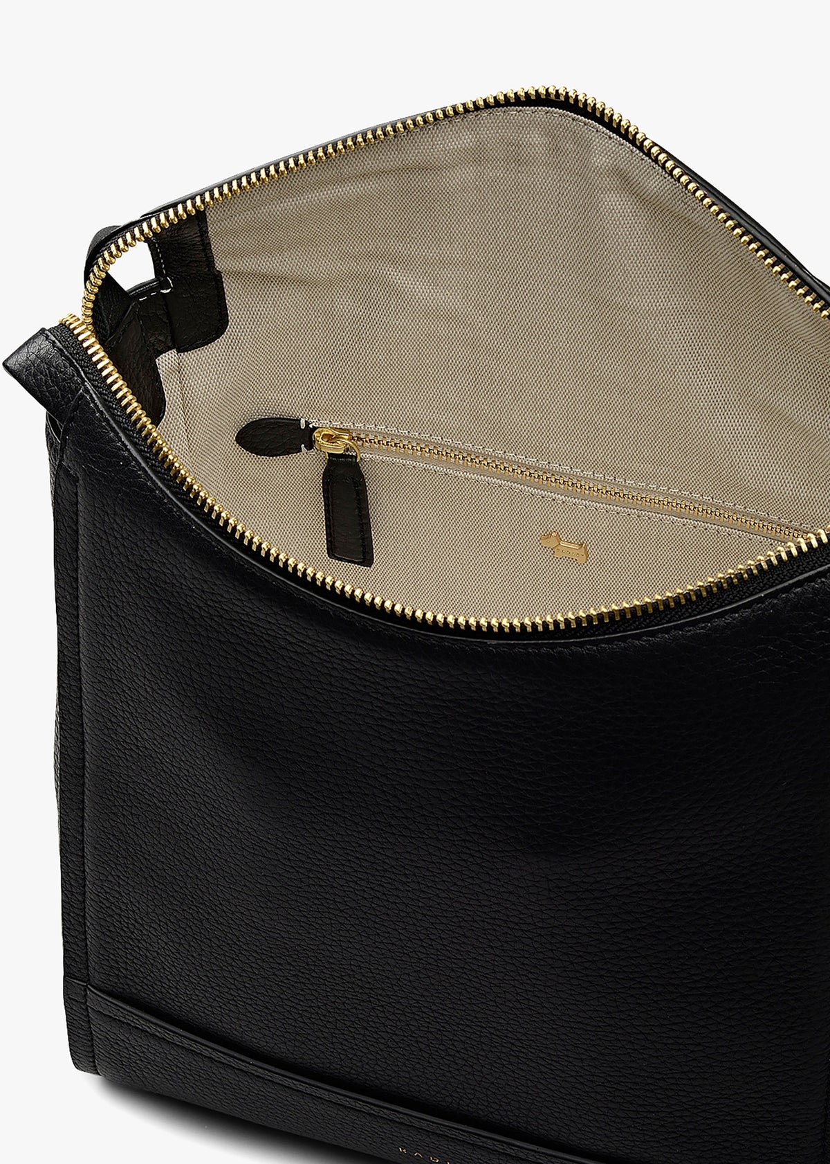 Small Oak Street Black Leather Backpack