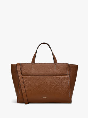 Medium Oak Tan Street Saddle Leather Grab Bag