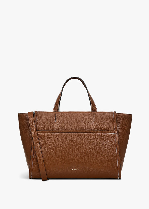 Medium Oak Tan Street Saddle Leather Grab Bag