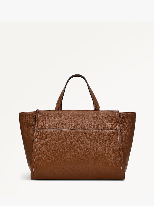 Medium Oak Tan Street Saddle Leather Grab Bag