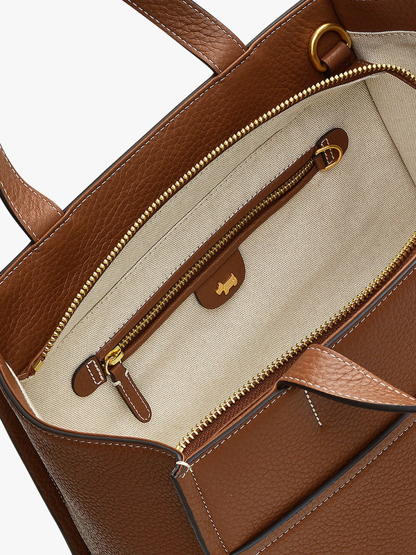 Medium Oak Tan Street Saddle Leather Grab Bag