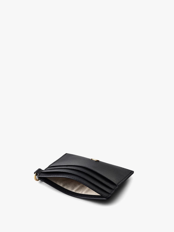 Small Pockets Black Leather Card Holder