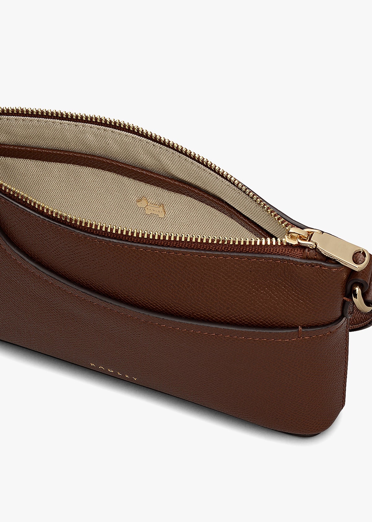 Mini Pockets Top Zip EW Chocolate Leather Shoulder Bag