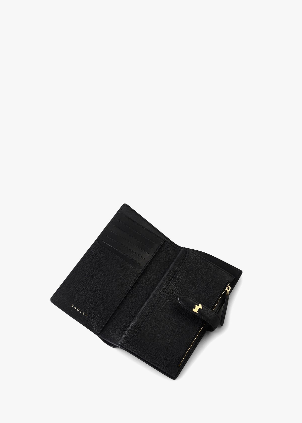 Large Willis Street Bifold Matinee Black Leather Wallet