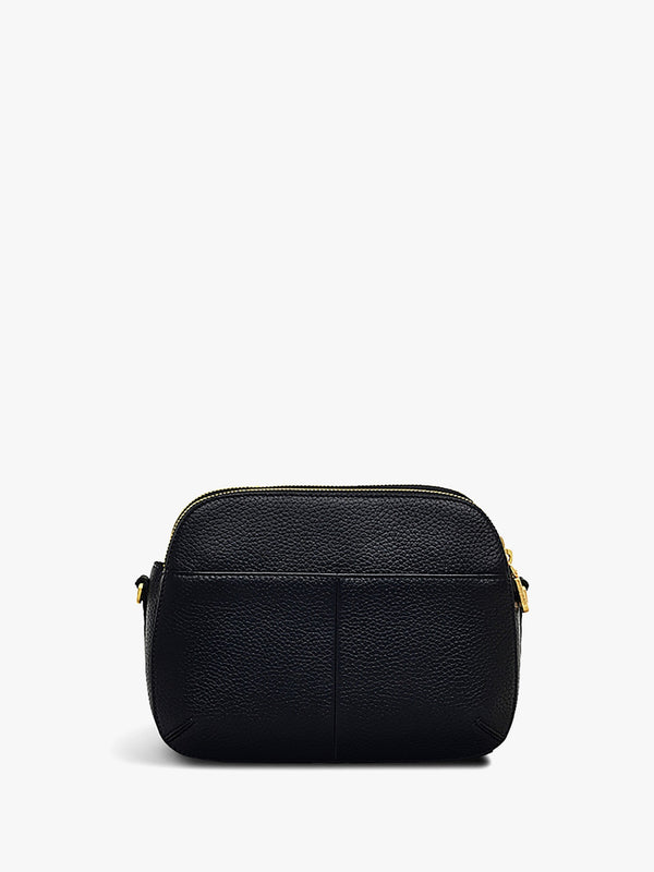 Medium Dukes Place Black Leather Cross-Body Bag