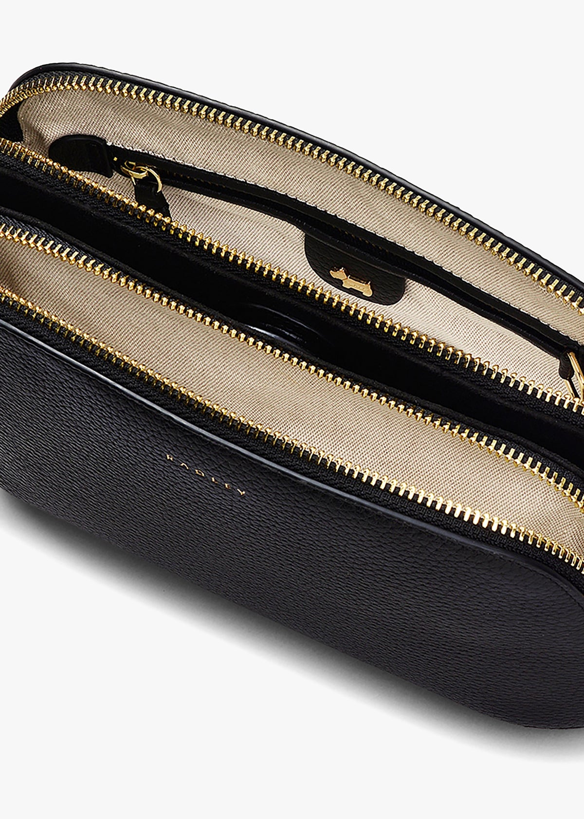 Medium Dukes Place Black Leather Cross-Body Bag