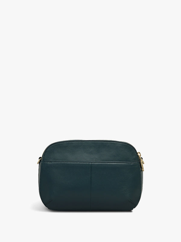 Medium Dukes Place Teal Leather Cross-Body Bag