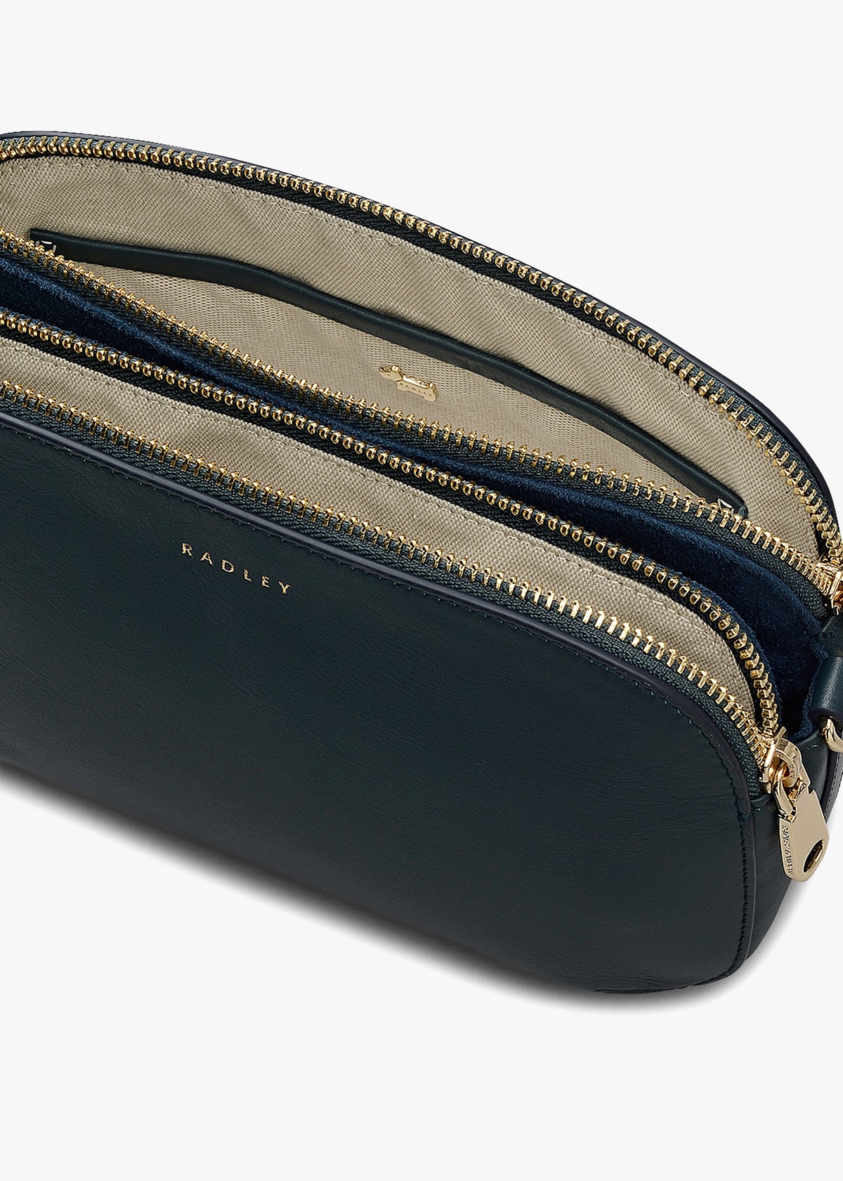 Medium Dukes Place Teal Leather Cross-Body Bag