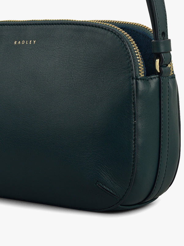 Medium Dukes Place Teal Leather Cross-Body Bag