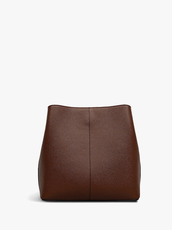 Dukes Place Medium Compartment Textured Chocolate Leather Cross-Body Bag