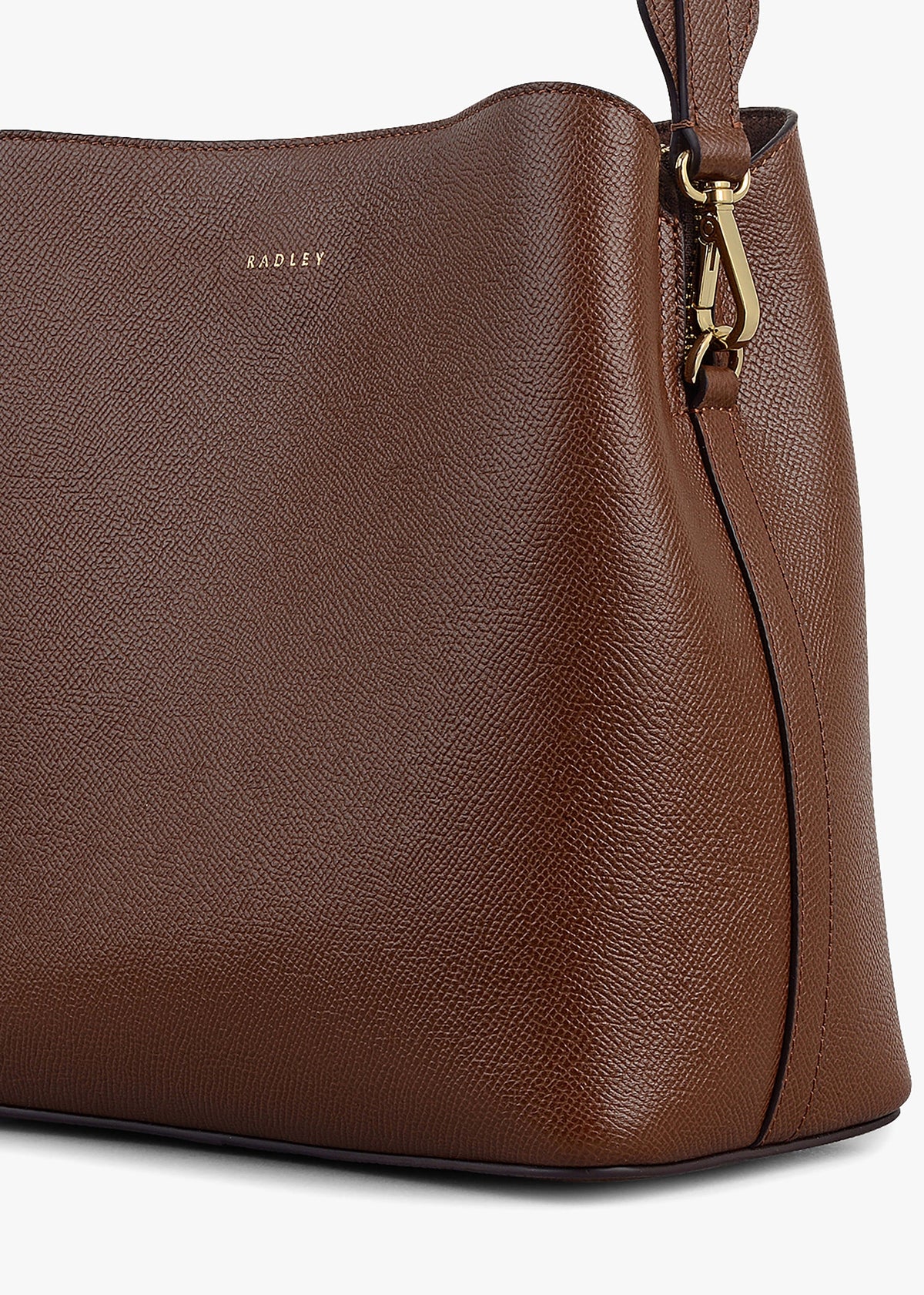 Dukes Place Medium Compartment Textured Chocolate Leather Cross-Body Bag