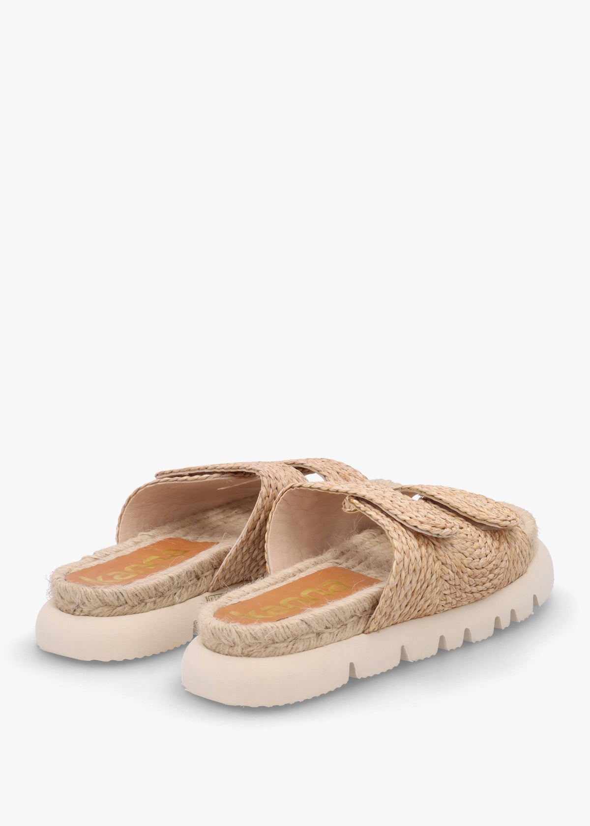 Tayberry Natural Raffia & Jute Chunky Flat Mules