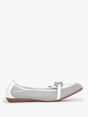 Ballad White Mesh & Leather Pumps