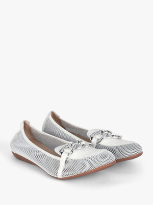 Ballad White Mesh & Leather Pumps