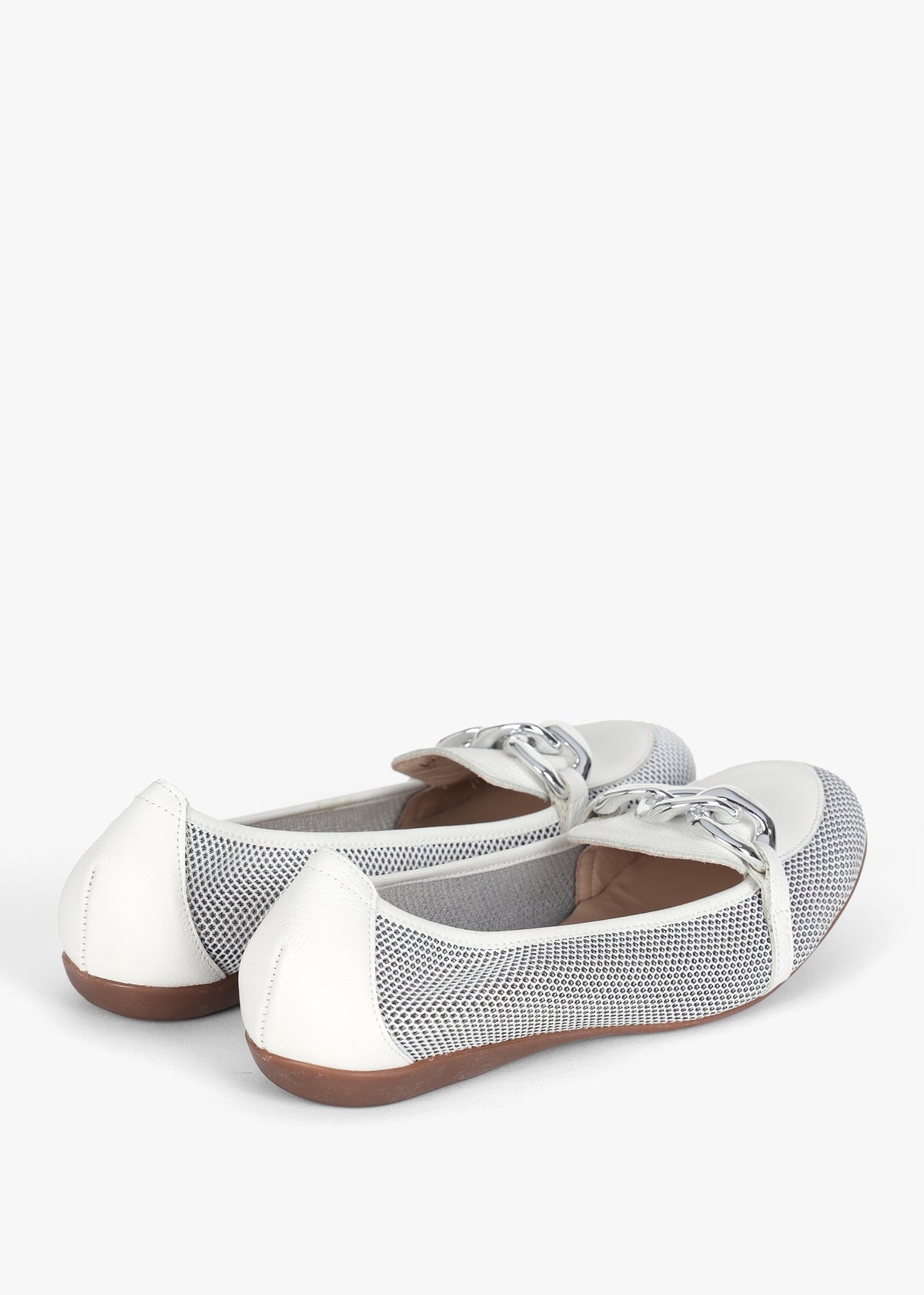 Ballad White Mesh & Leather Pumps