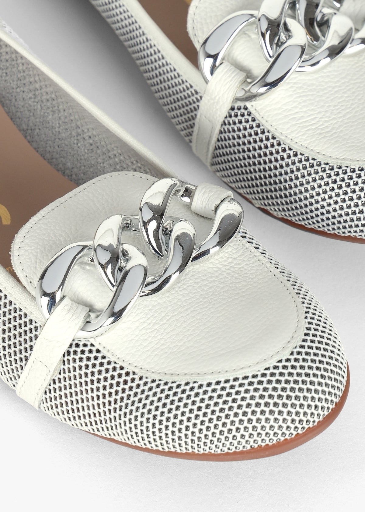 Ballad White Mesh & Leather Pumps