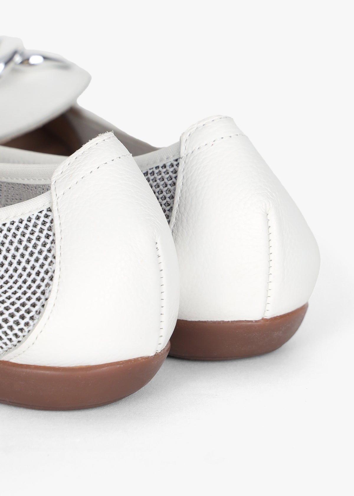 Ballad White Mesh & Leather Pumps