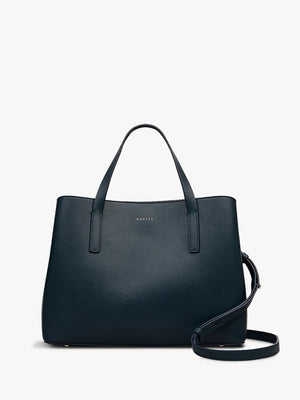Medium Dukes Place Teal Leather Grab Bag