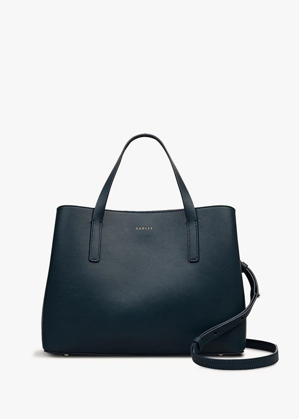 Medium Dukes Place Teal Leather Grab Bag