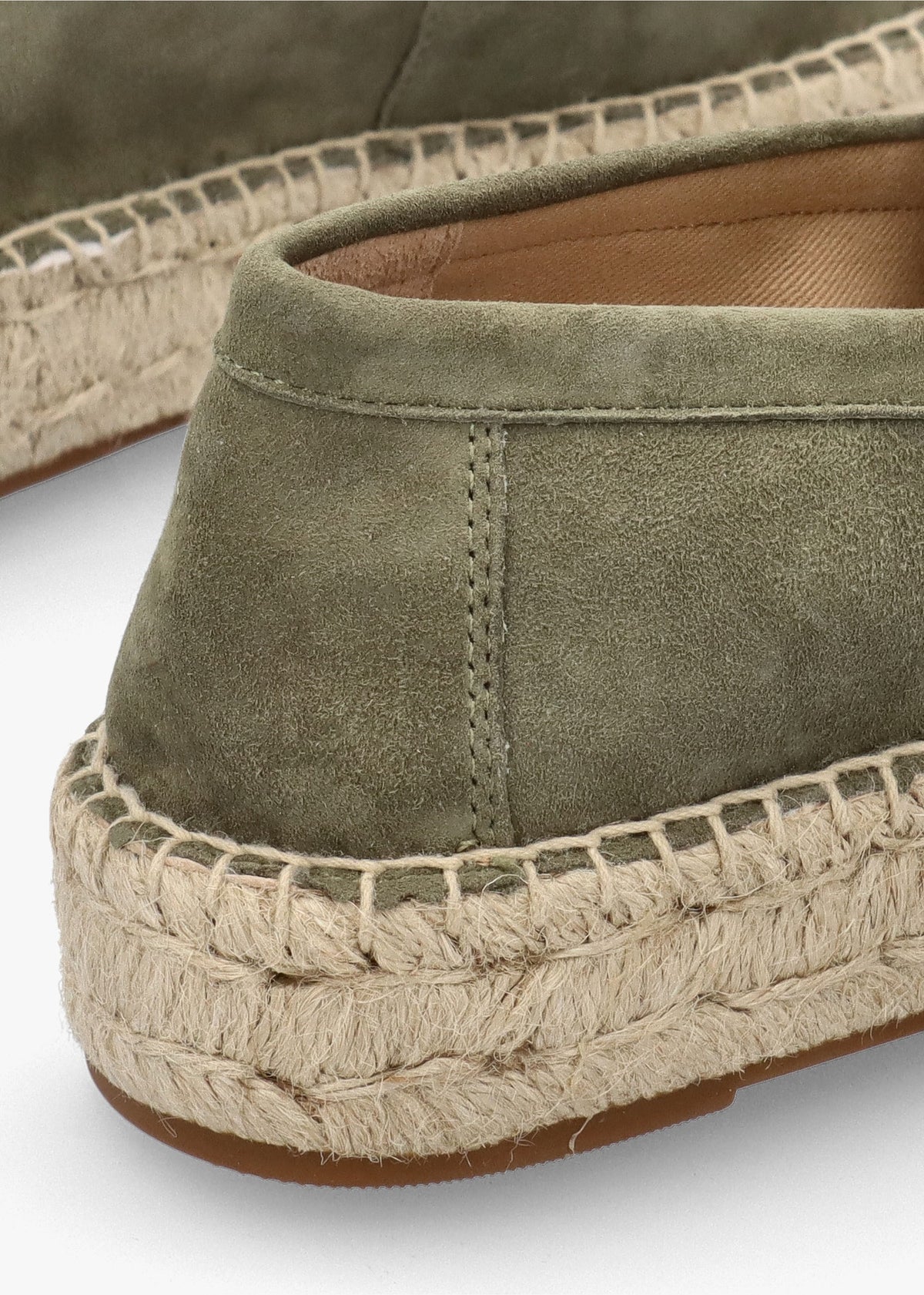 Luize Green Suede Espadrille Loafers