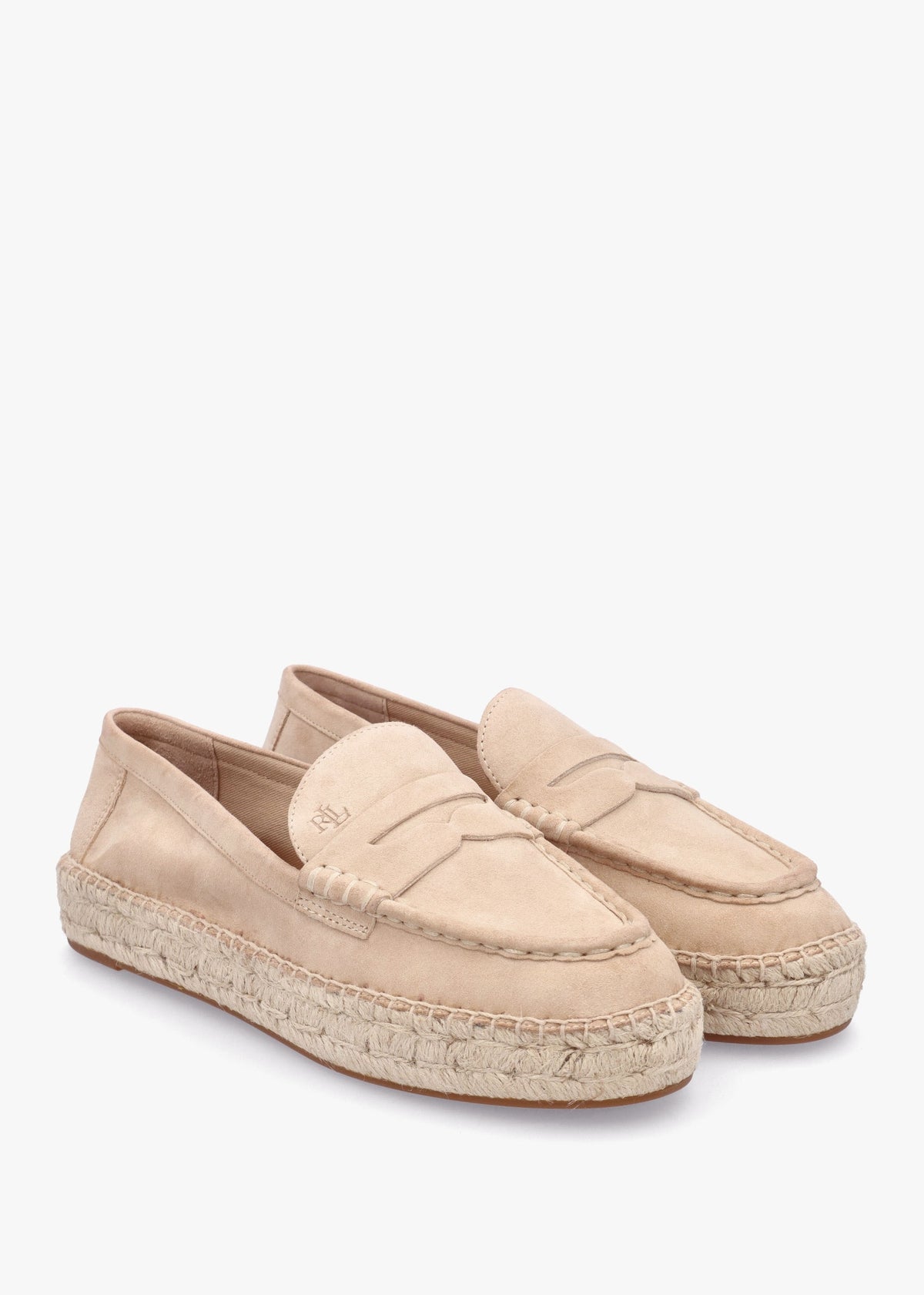 Luize Beige Suede Espadrille Loafers