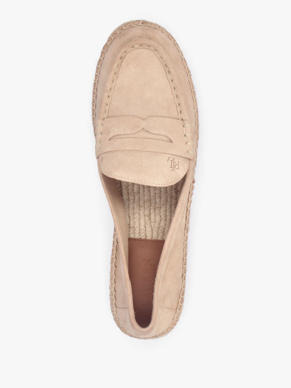 Luize Beige Suede Espadrille Loafers