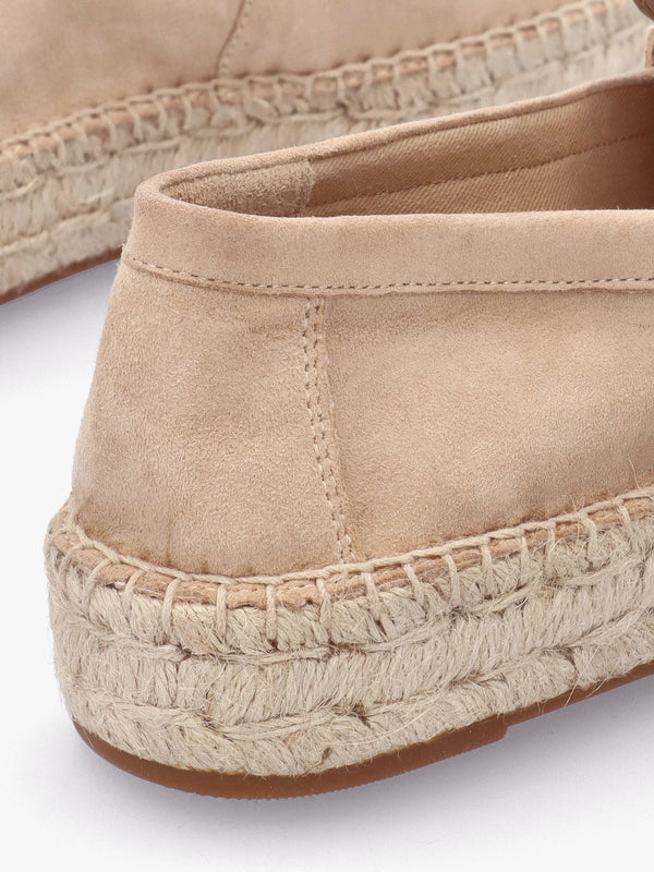 Luize Beige Suede Espadrille Loafers
