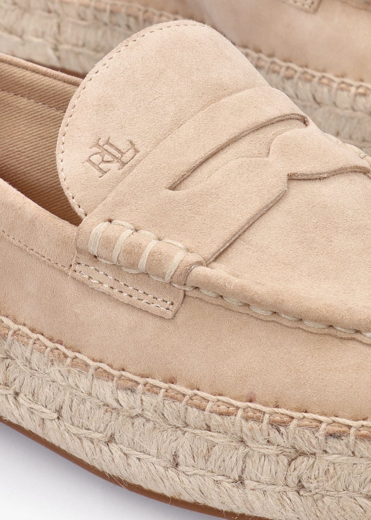 Luize Beige Suede Espadrille Loafers
