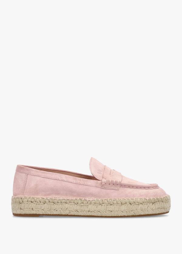 Luize Sun Blush Suede Espadrille Loafers