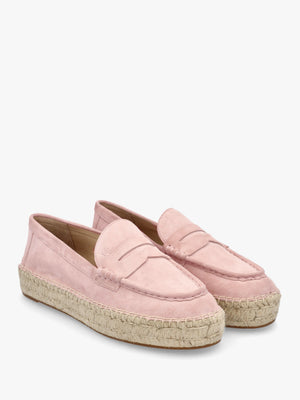 Luize Sun Blush Suede Espadrille Loafers