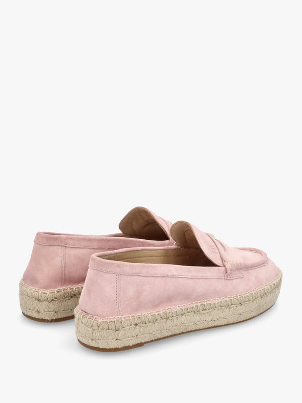 Luize Sun Blush Suede Espadrille Loafers