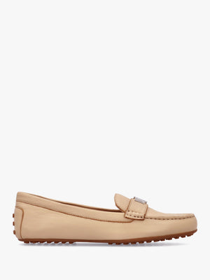 Barnsbury Beige Leather Loafers