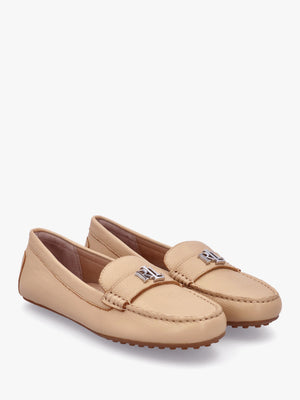 Barnsbury Beige Leather Loafers