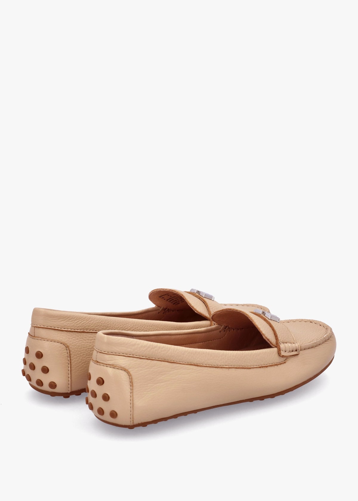 Barnsbury Beige Leather Loafers