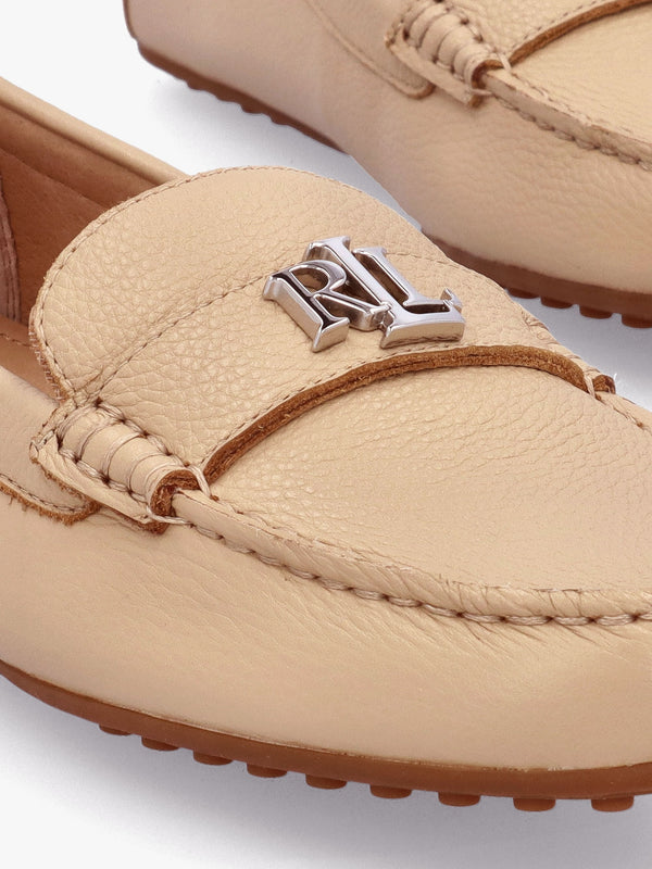 Barnsbury Beige Leather Loafers