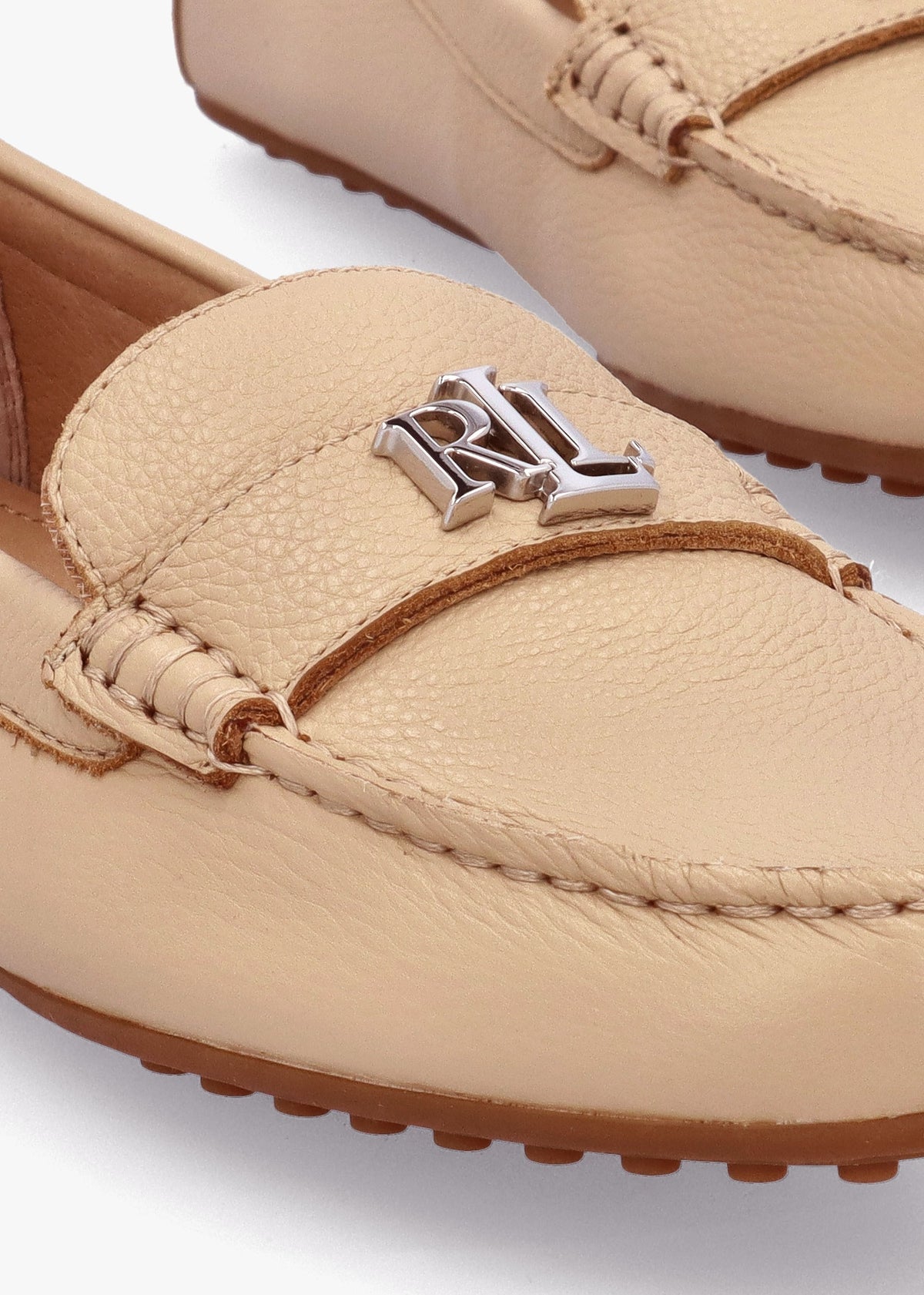 Barnsbury Beige Leather Loafers