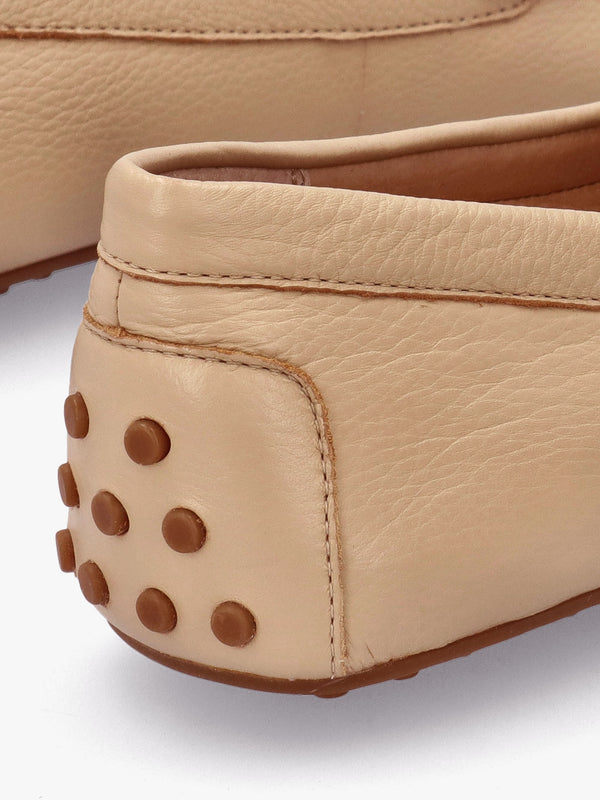 Barnsbury Beige Leather Loafers