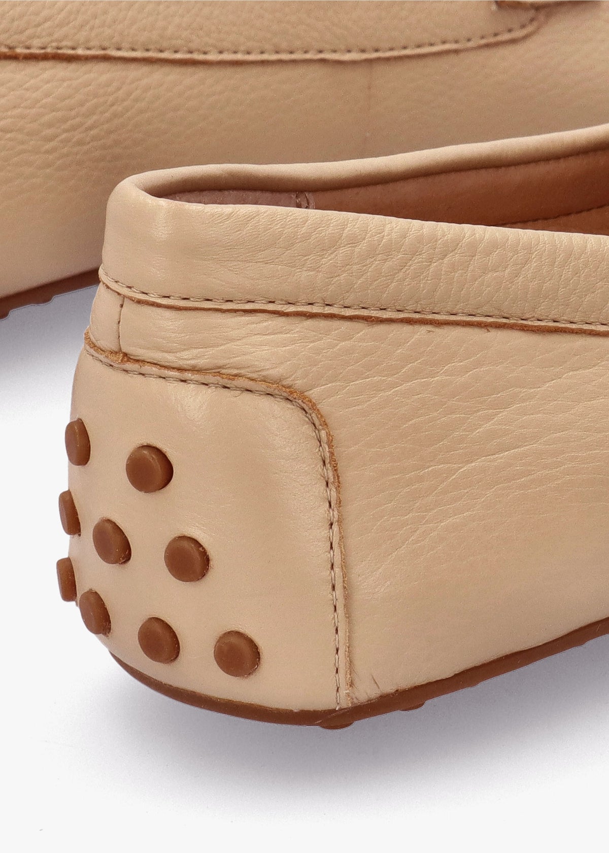 Barnsbury Beige Leather Loafers