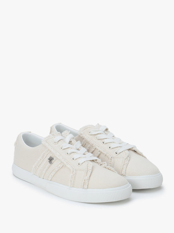 Janson Fray White Canvas Trainers