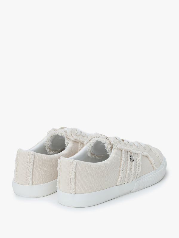 Janson Fray White Canvas Trainers