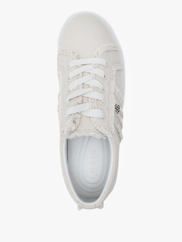 Janson Fray White Canvas Trainers